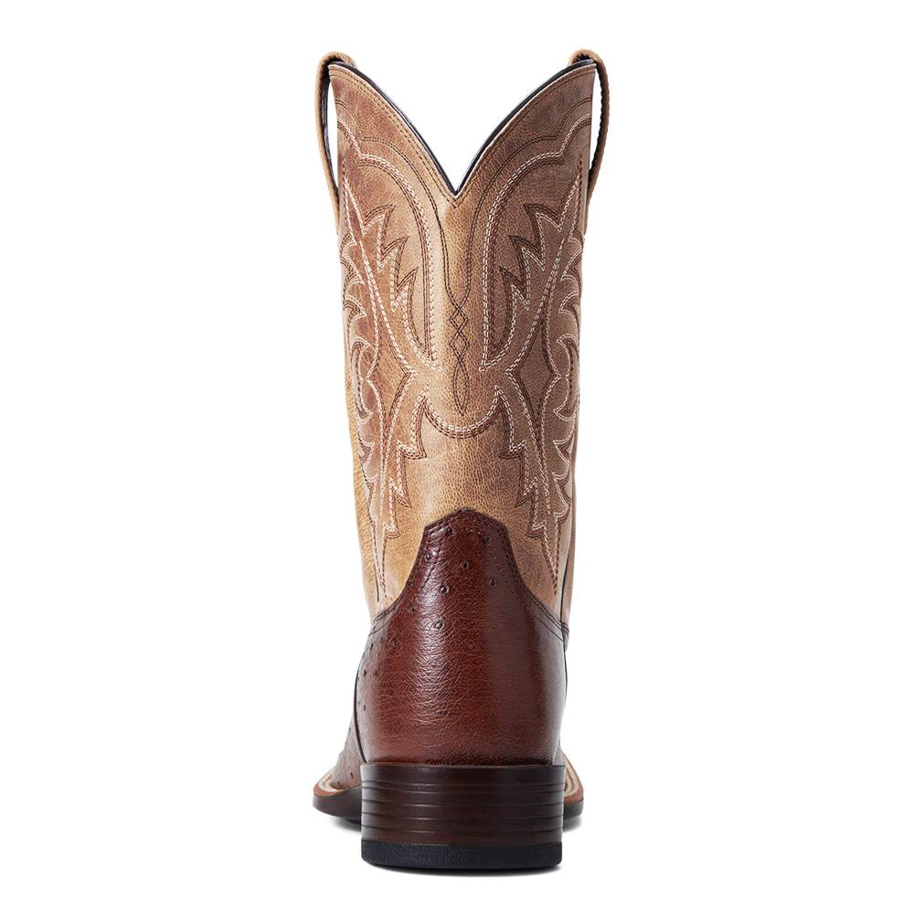 Ariat Night Life Ultra Western Boot - ANTIQUE TABAC SQ OSTRICH