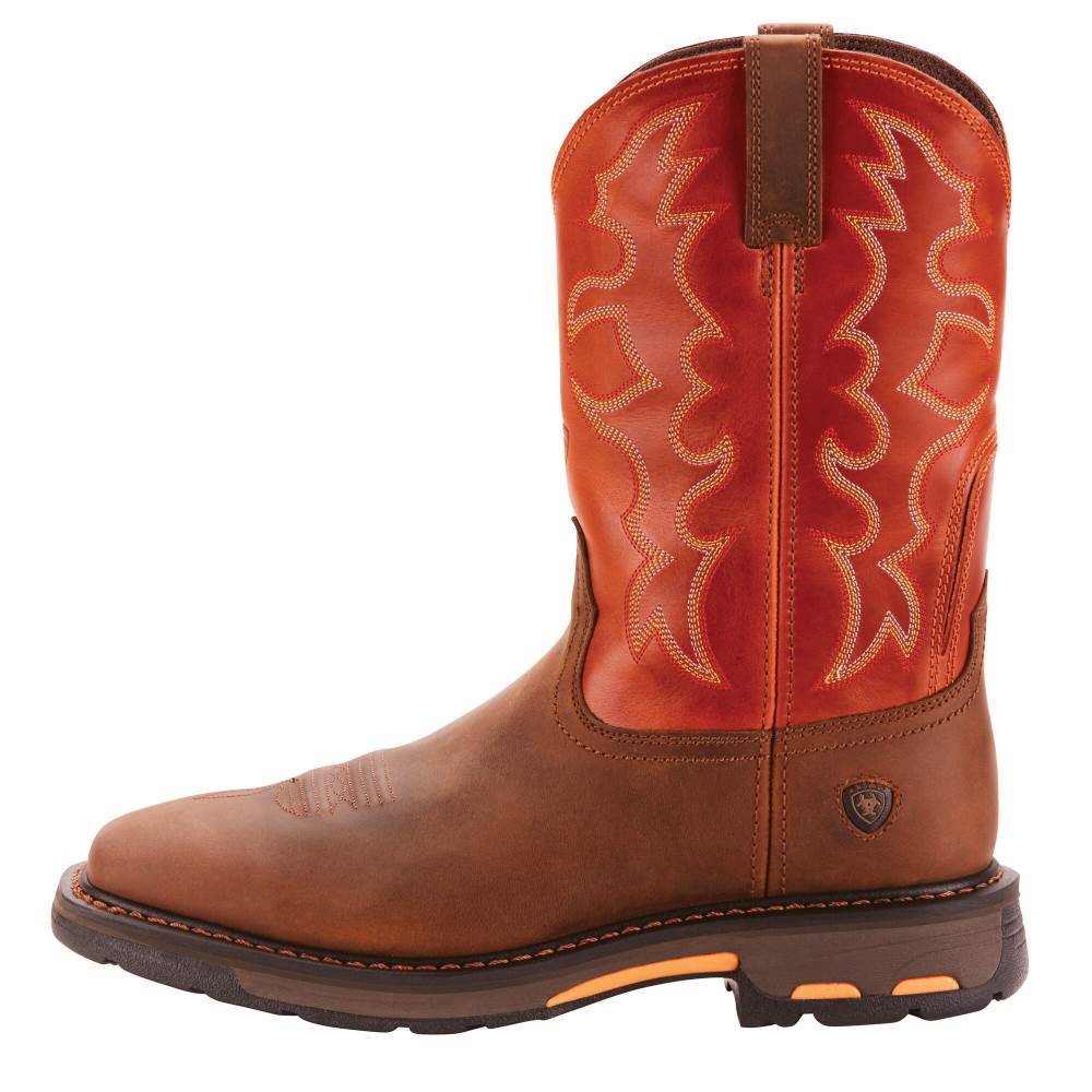 Ariat WorkHog Wide Square Toe Work Boot - DARK EARTH