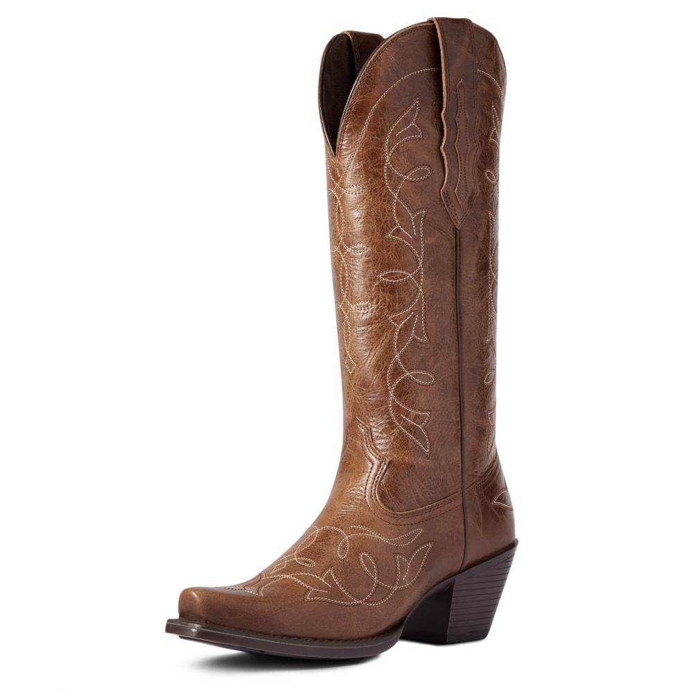 Ariat Heritage D Toe StretchFit Western Boot - DARK TAN