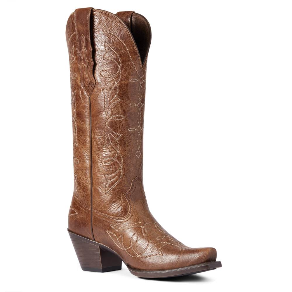 Ariat Heritage D Toe StretchFit Western Boot - DARK TAN