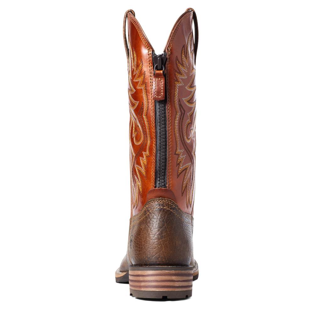 Ariat Hybrid Big Boy Back Zip Western Boot - EARTH/ ORANGE