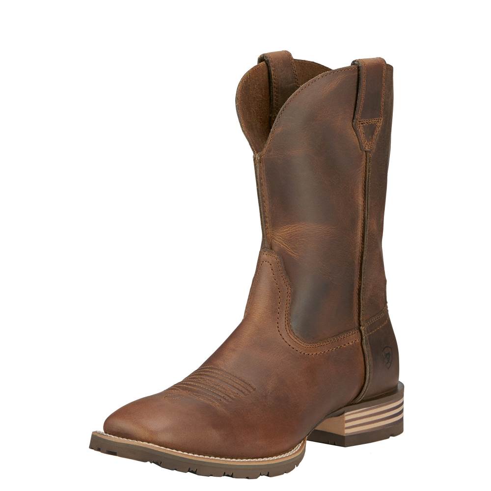 Ariat Hybrid Street Side Western Boot - POWDER BROWN - Click Image to Close