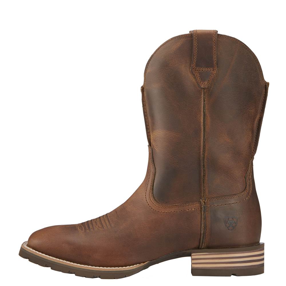 Ariat Hybrid Street Side Western Boot - POWDER BROWN