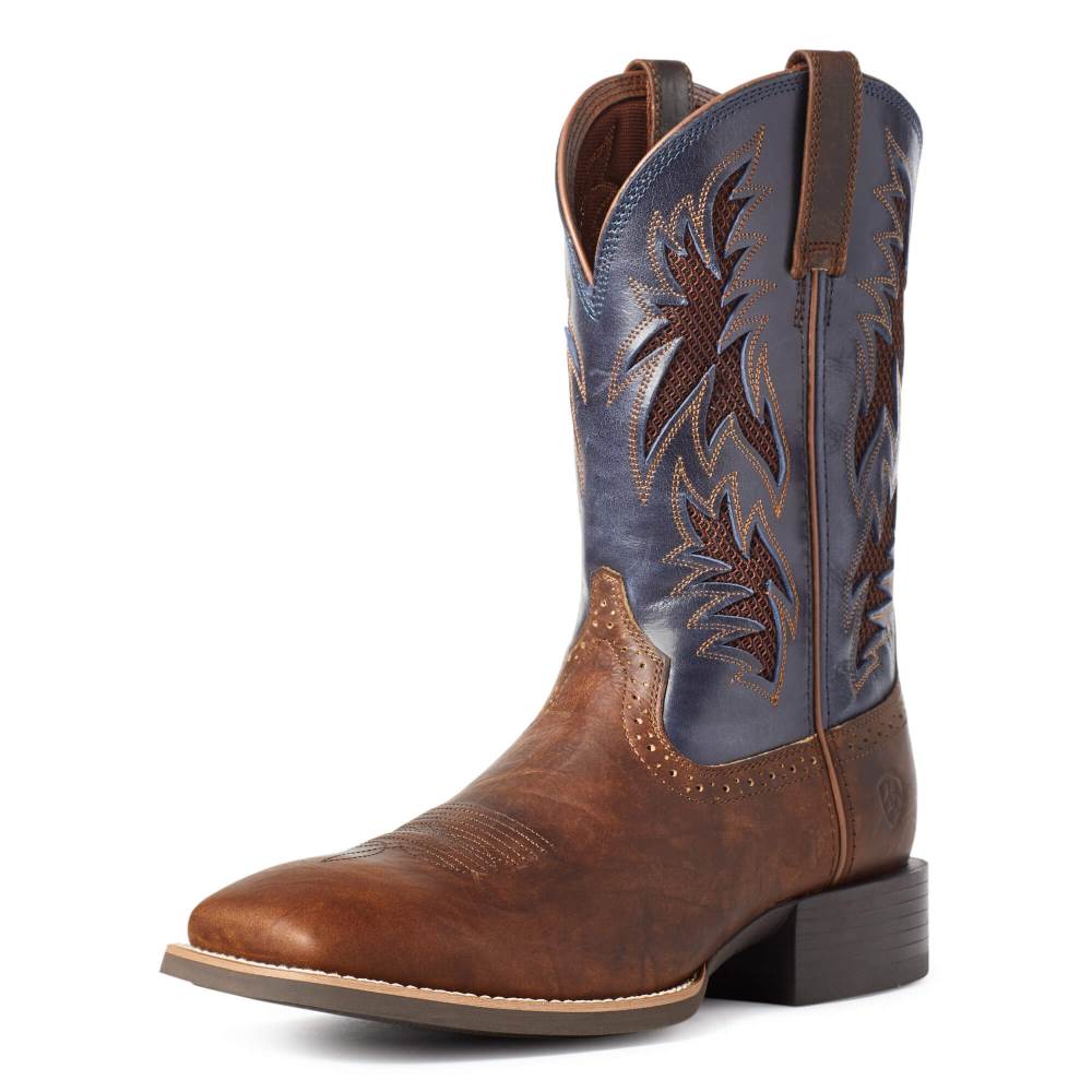 Ariat Sport Cool VentTEK Western Boot - BAR TOP BROWN