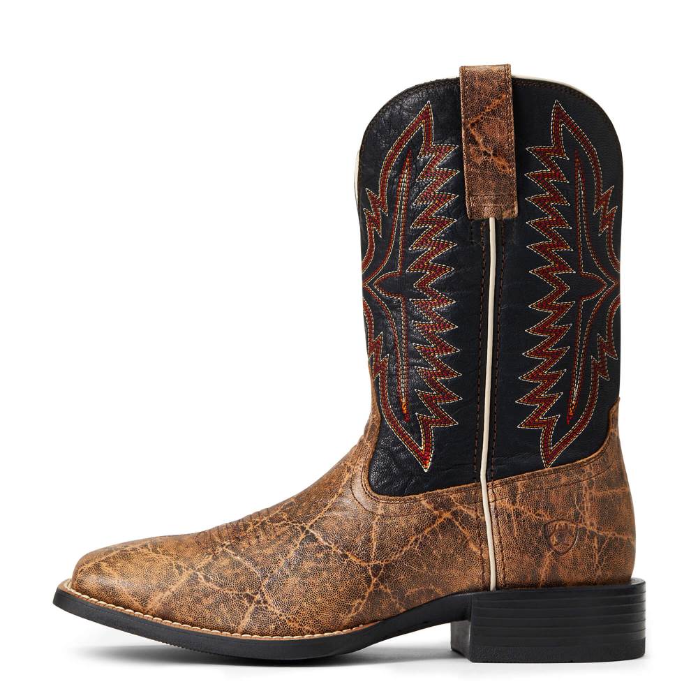 Ariat Sport Smokewagon Western Boot - GRIZZLY ELEPHANT PRINT