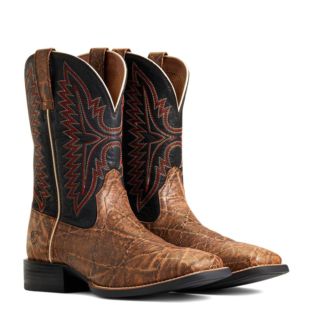 Ariat Sport Smokewagon Western Boot - GRIZZLY ELEPHANT PRINT