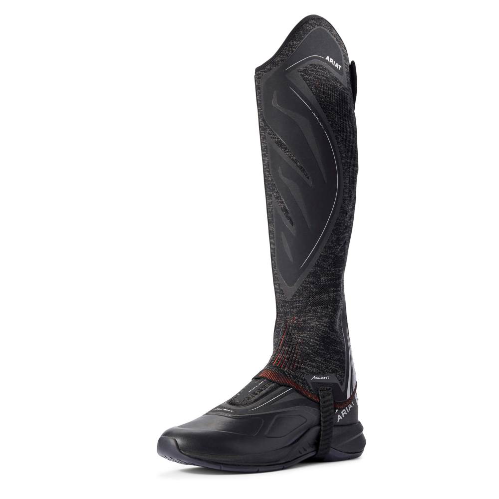 Ariat Ascent Half Chap - BLACK KNIT/RED