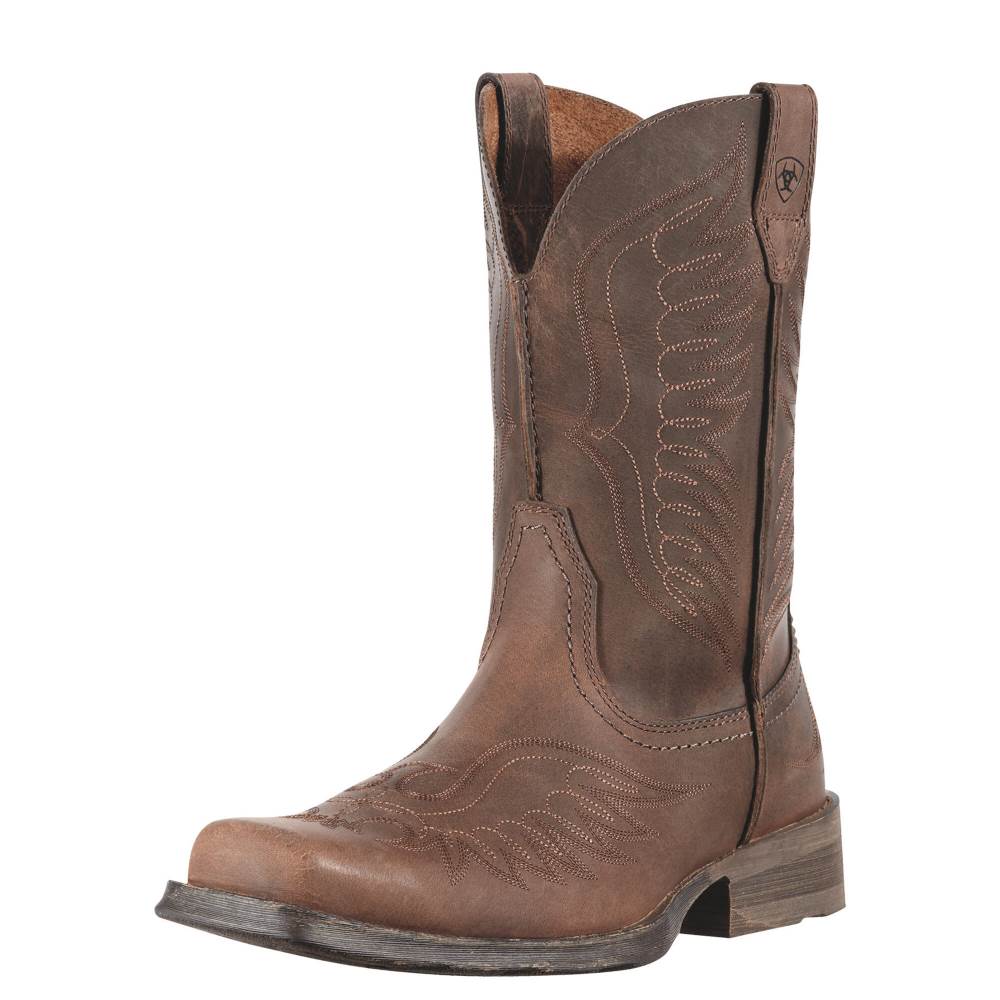 Ariat Rambler Phoenix Western Boot - DISTRESSED BROWN - Click Image to Close