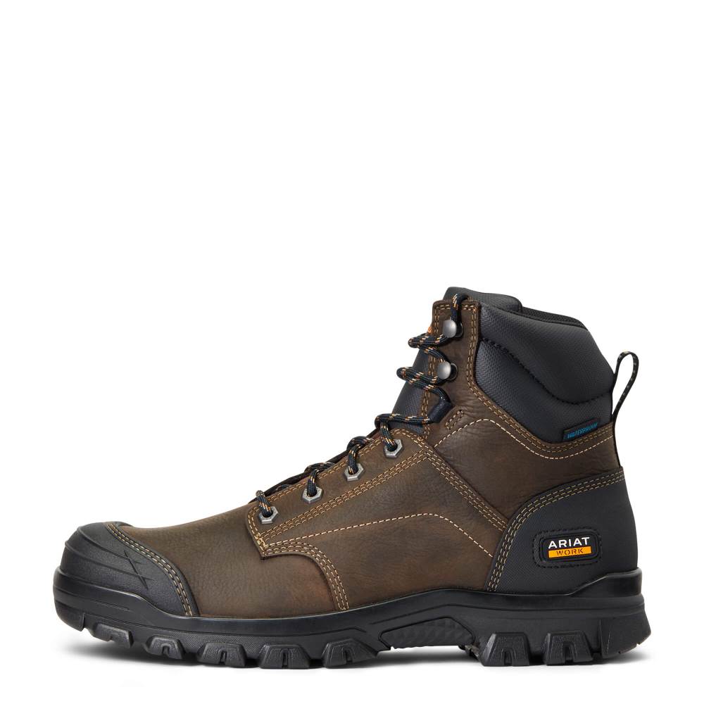 Ariat Treadfast 6" Waterproof Work Boot - DARK BROWN