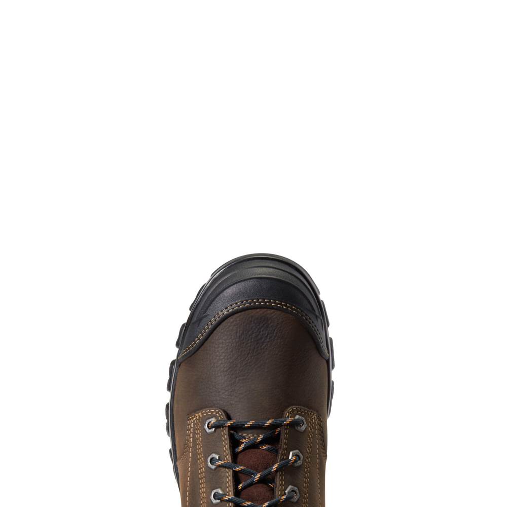 Ariat Treadfast 6" Waterproof Work Boot - DARK BROWN