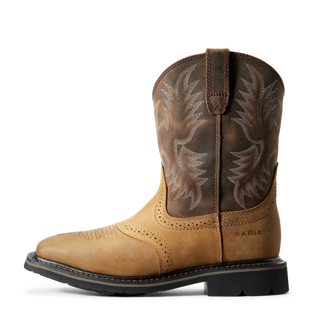 Ariat Sierra Wide Square Toe Work Boot - AGED BARK