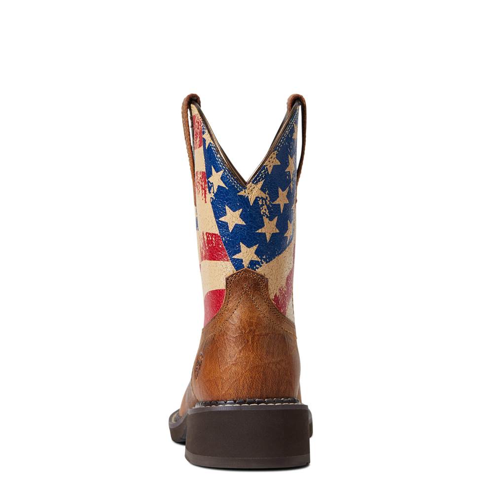 Ariat Fatbaby Heritage Patriot Western Boot - CRACKLED TUMERIC