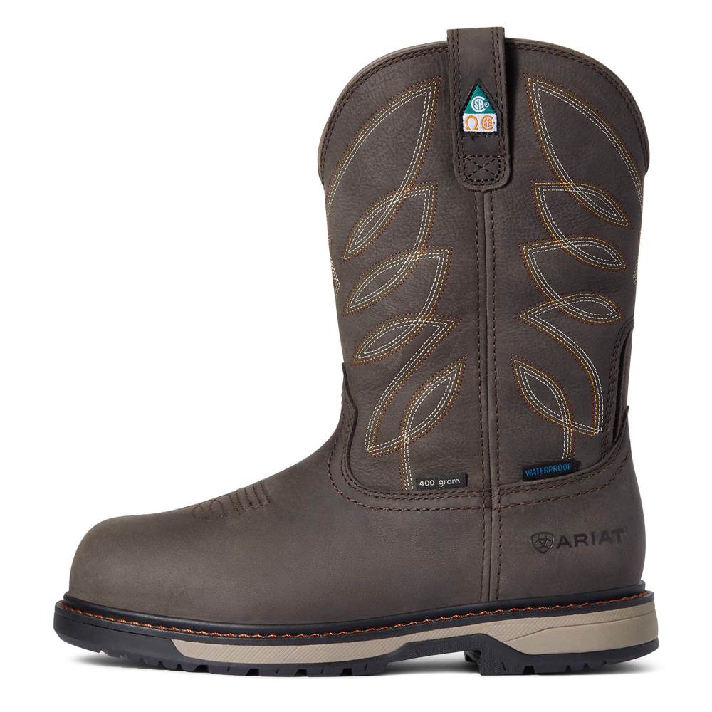 Ariat Riveter CSA Glacier Grip Waterproof 400g Composite Toe Work Boot - DARK STORM