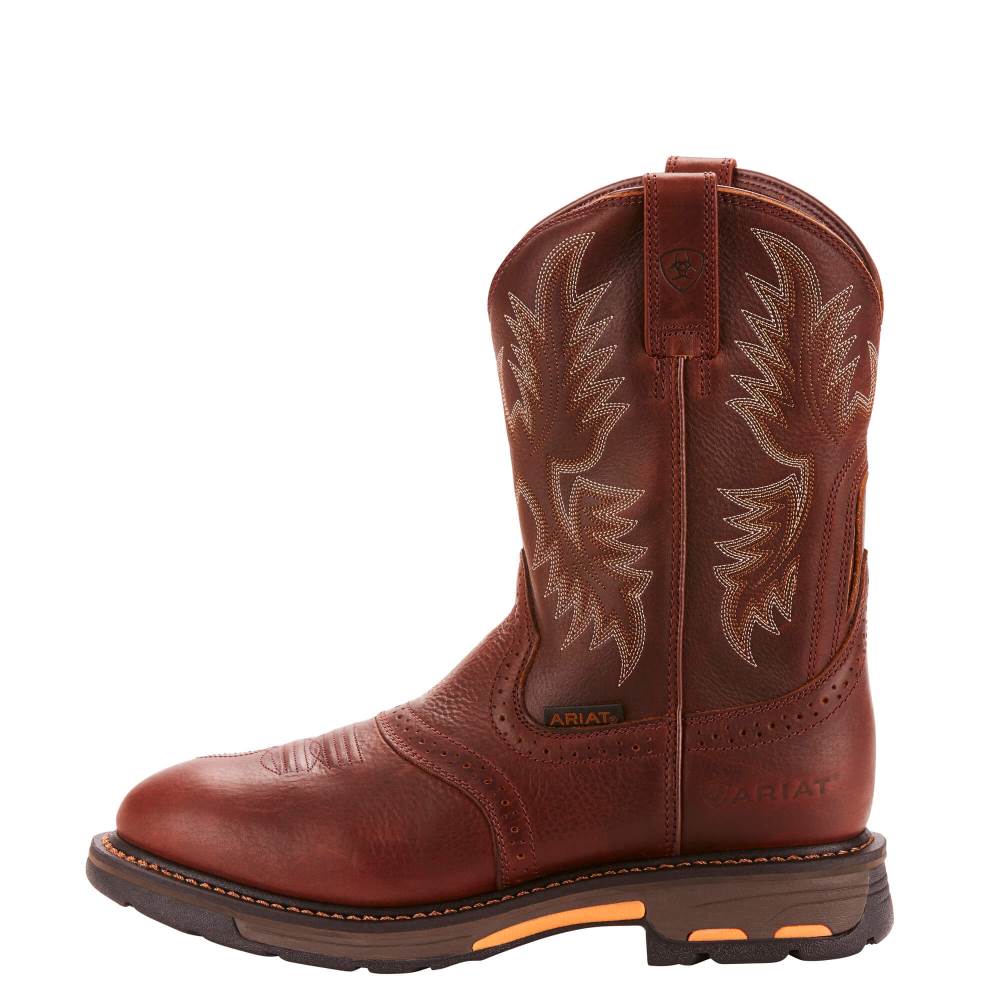 Ariat Workhog Pull-on Work Boot - DARK COPPER