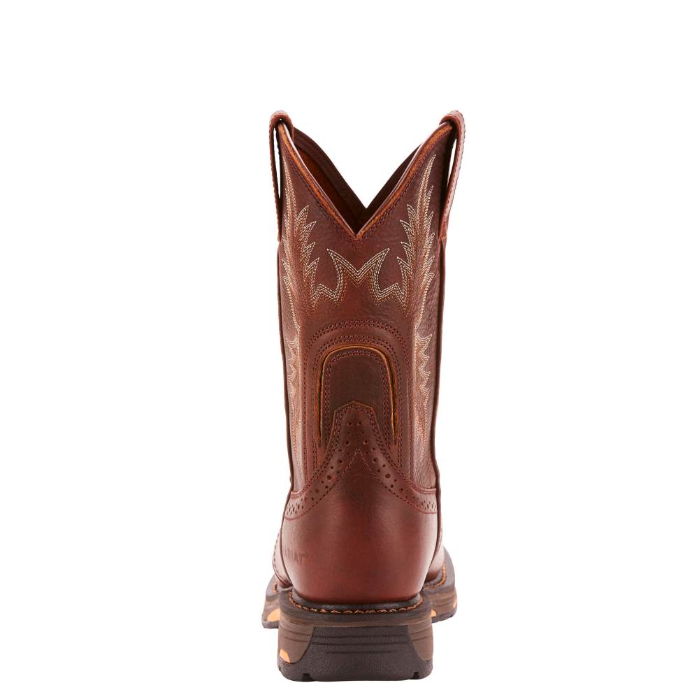 Ariat Workhog Pull-on Work Boot - DARK COPPER