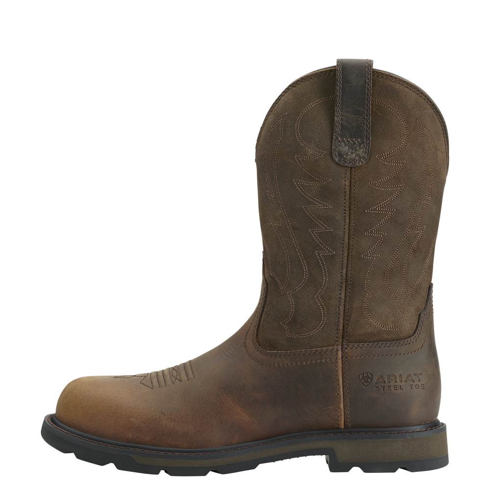 Ariat Groundbreaker Steel Toe Work Boot - BROWN