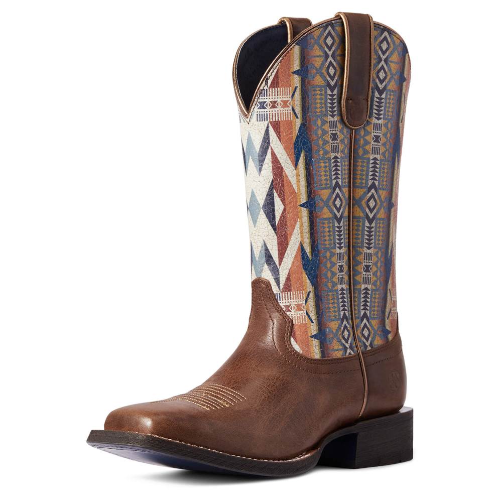 Ariat Pendleton Circuit Savanna Western Boot - DARK TAN