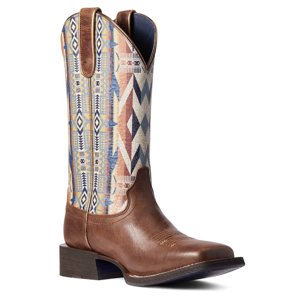 Ariat Pendleton Circuit Savanna Western Boot - DARK TAN