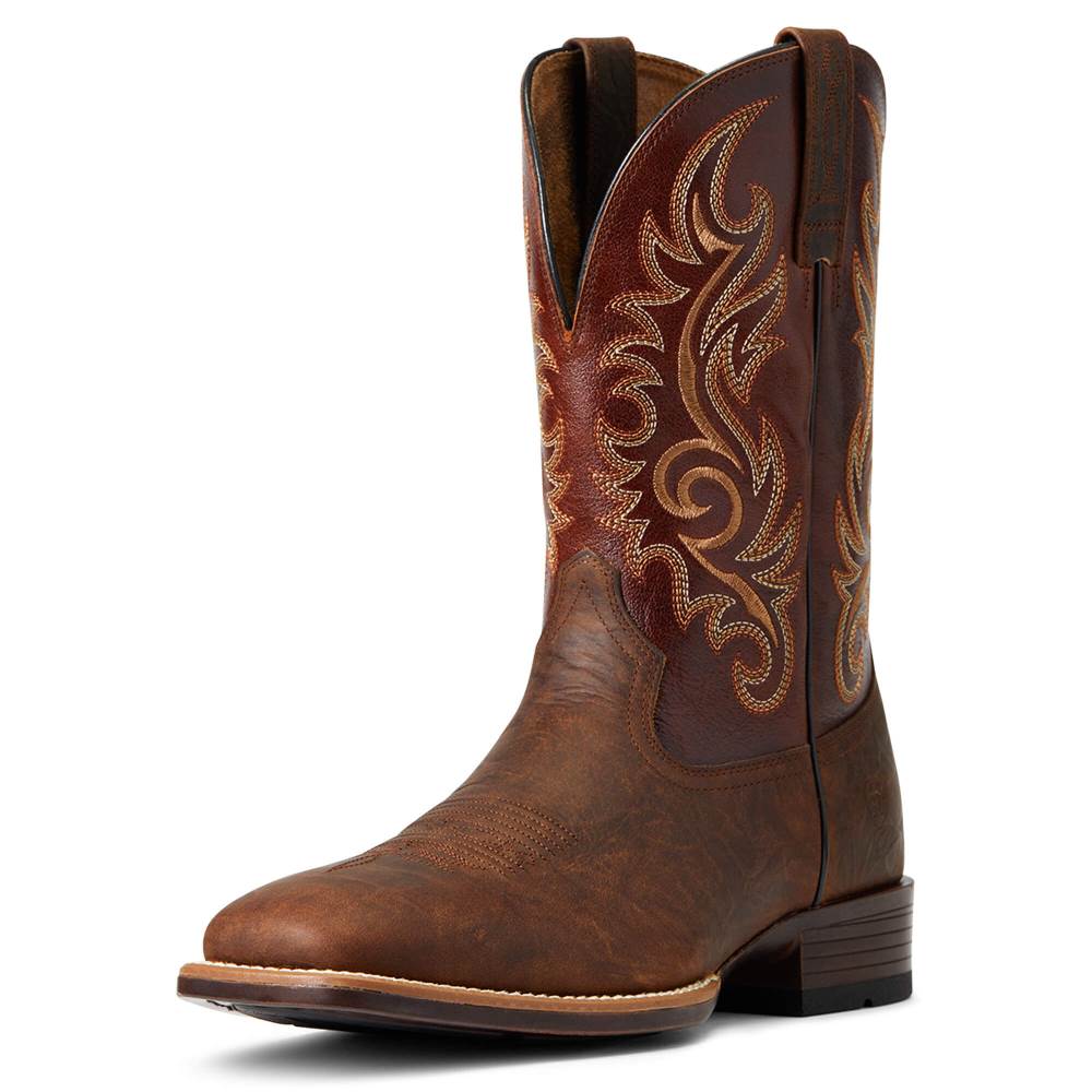 Ariat Lasco Ultra Western Boot - BAR TOP BROWN