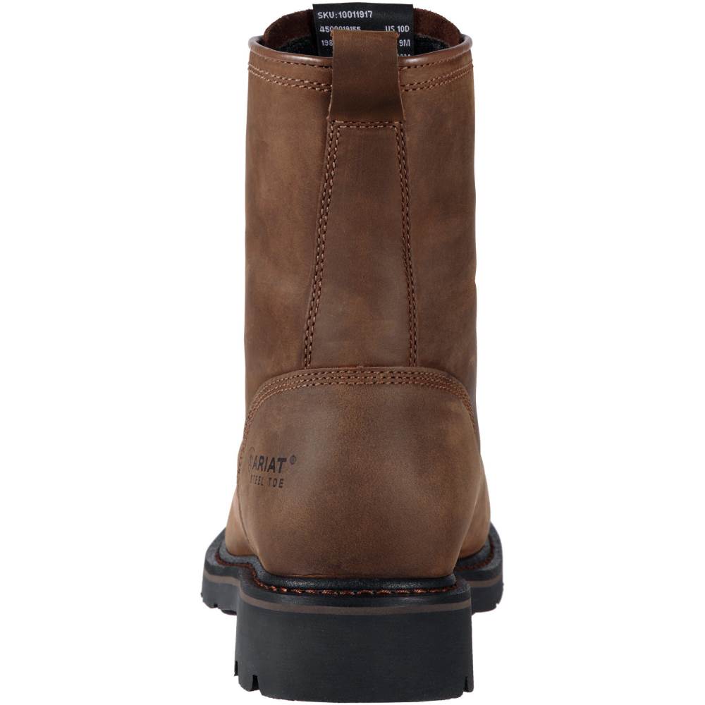 Ariat Cascade 8" Wide Square Toe Work Boot - ALAMO BROWN