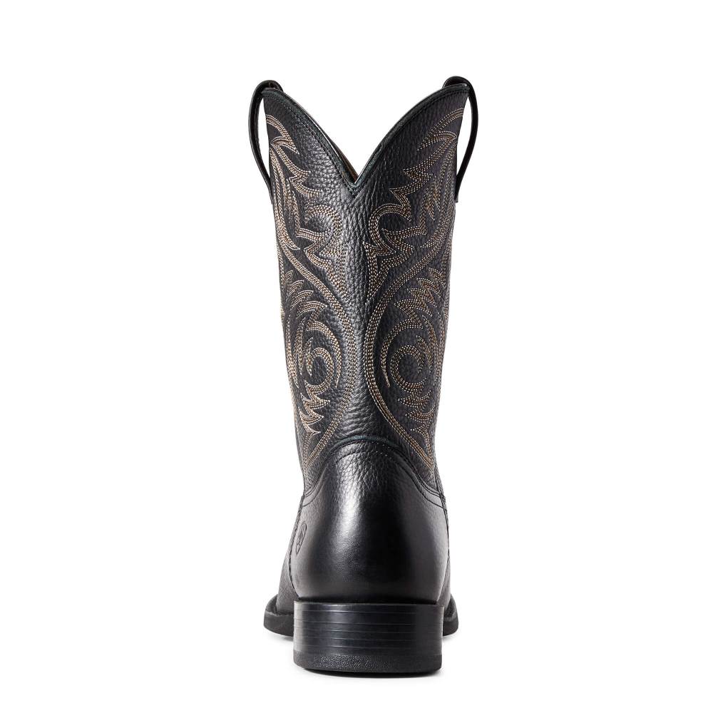 Ariat Sport Herdsman Western Boot - BLACK DEERTAN