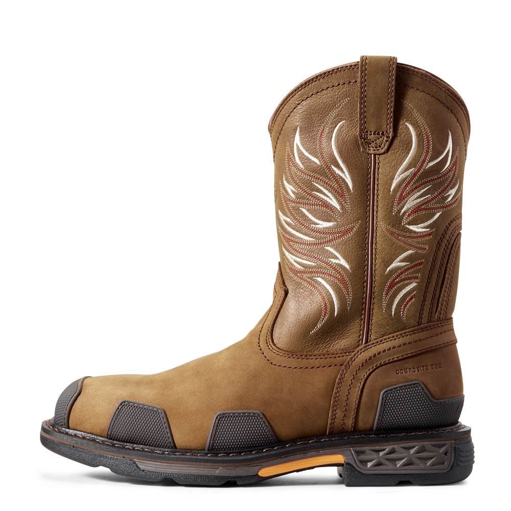 Ariat OverDrive Wide Square Toe Composite Toe Work Boot - ALAMO BROWN