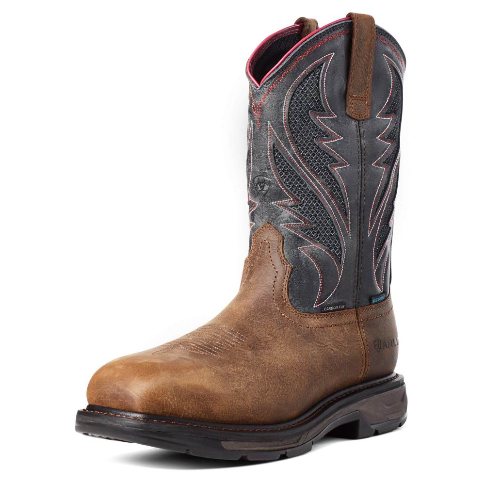 Ariat WorkHog XT VentTEK Waterproof Carbon Toe Work Boot - RYE BROWN - Click Image to Close