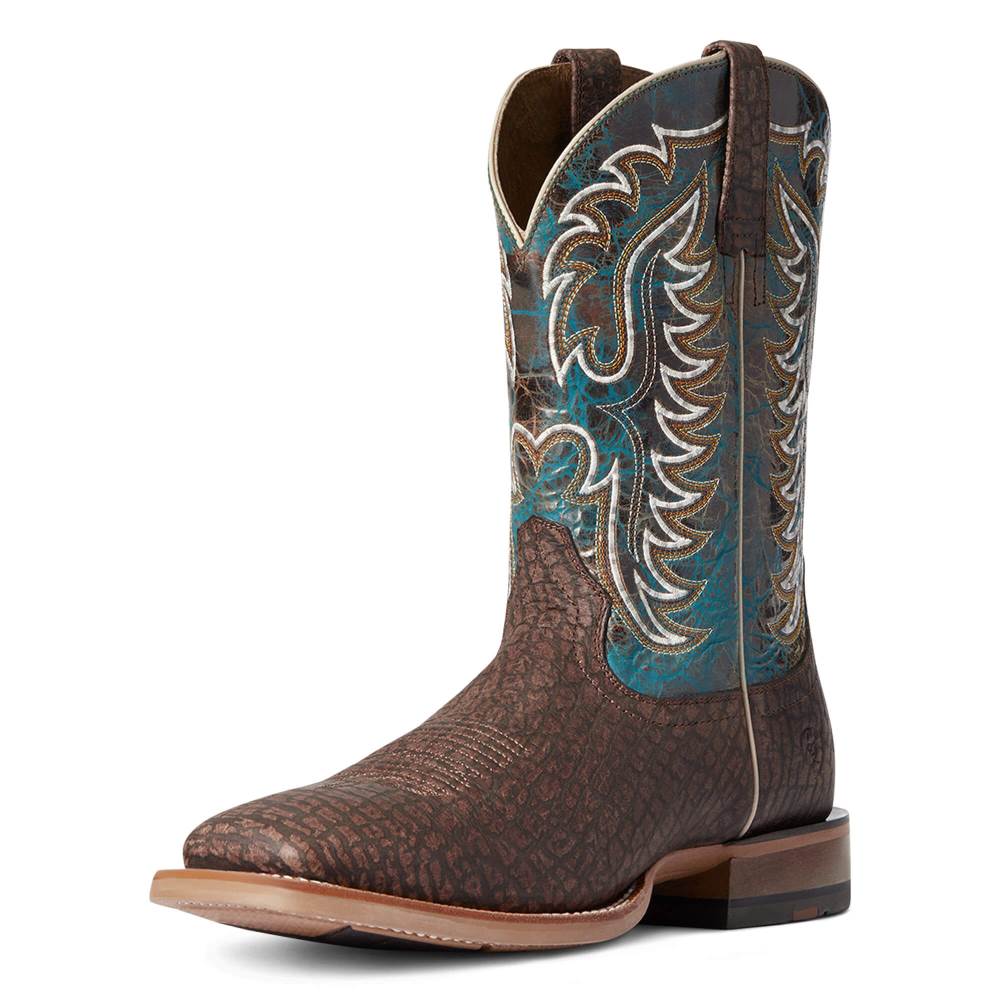 Ariat Stinger Western Boot - DARK BROWN HIPPO PRINT