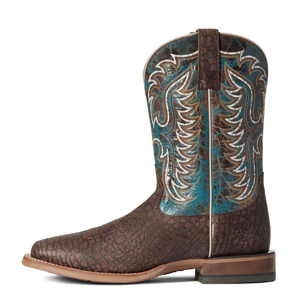 Ariat Stinger Western Boot - DARK BROWN HIPPO PRINT