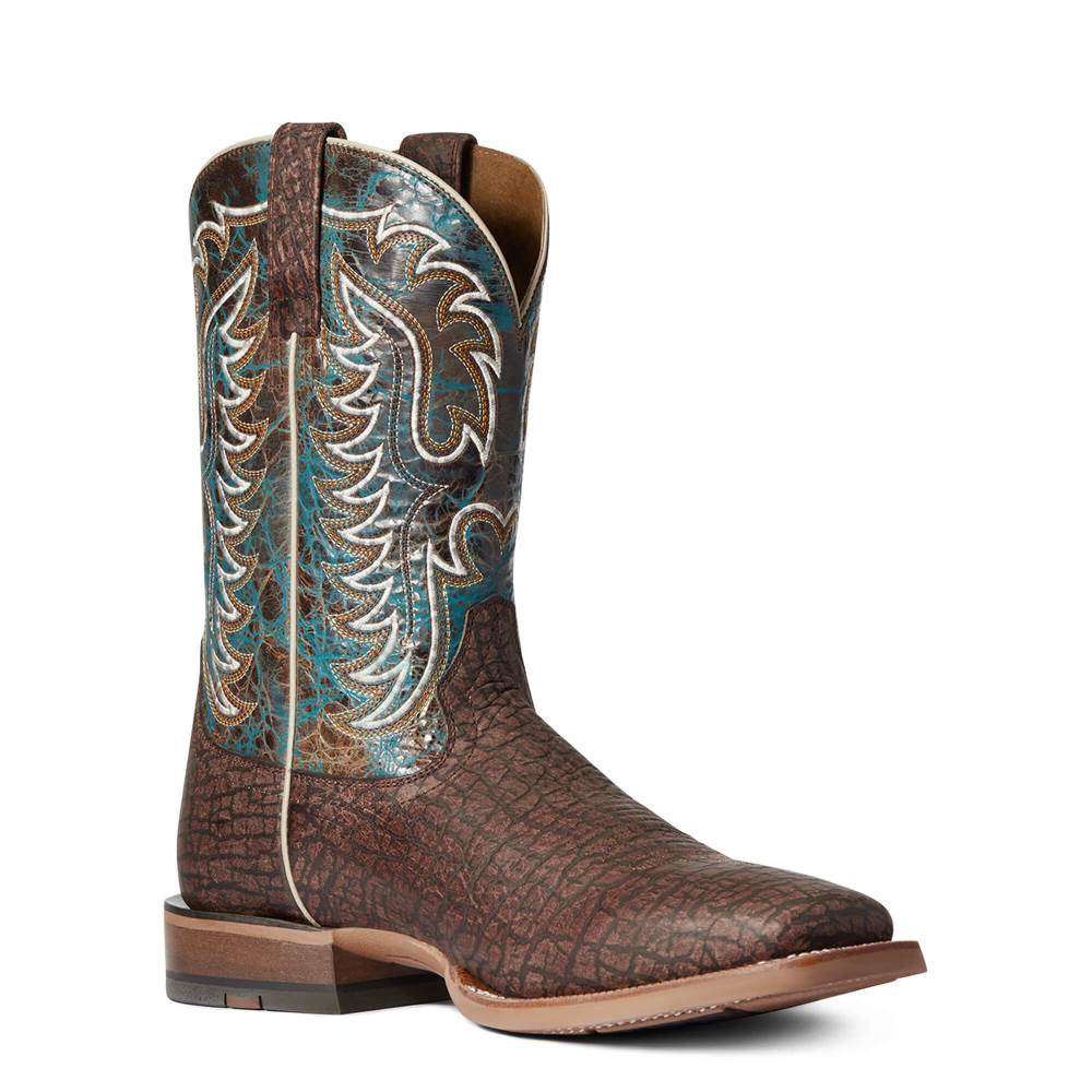 Ariat Stinger Western Boot - DARK BROWN HIPPO PRINT