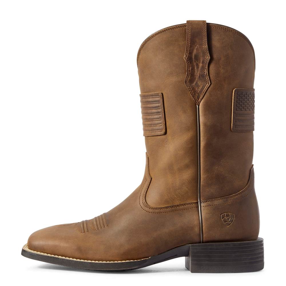 Ariat Sport Patriot II Western Boot - DISTRESSED TAN