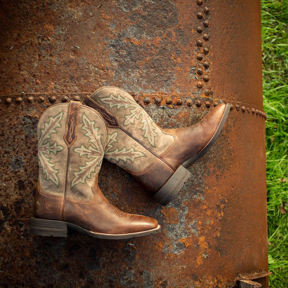 Ariat Qualifier Western Boot - CHAMP BROWN