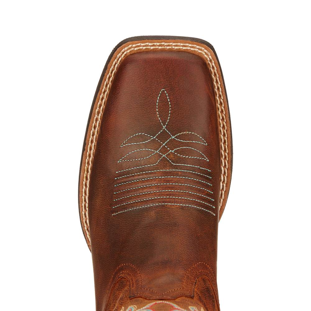 Ariat Round Up Ryder Western Boot - SASSY BROWN