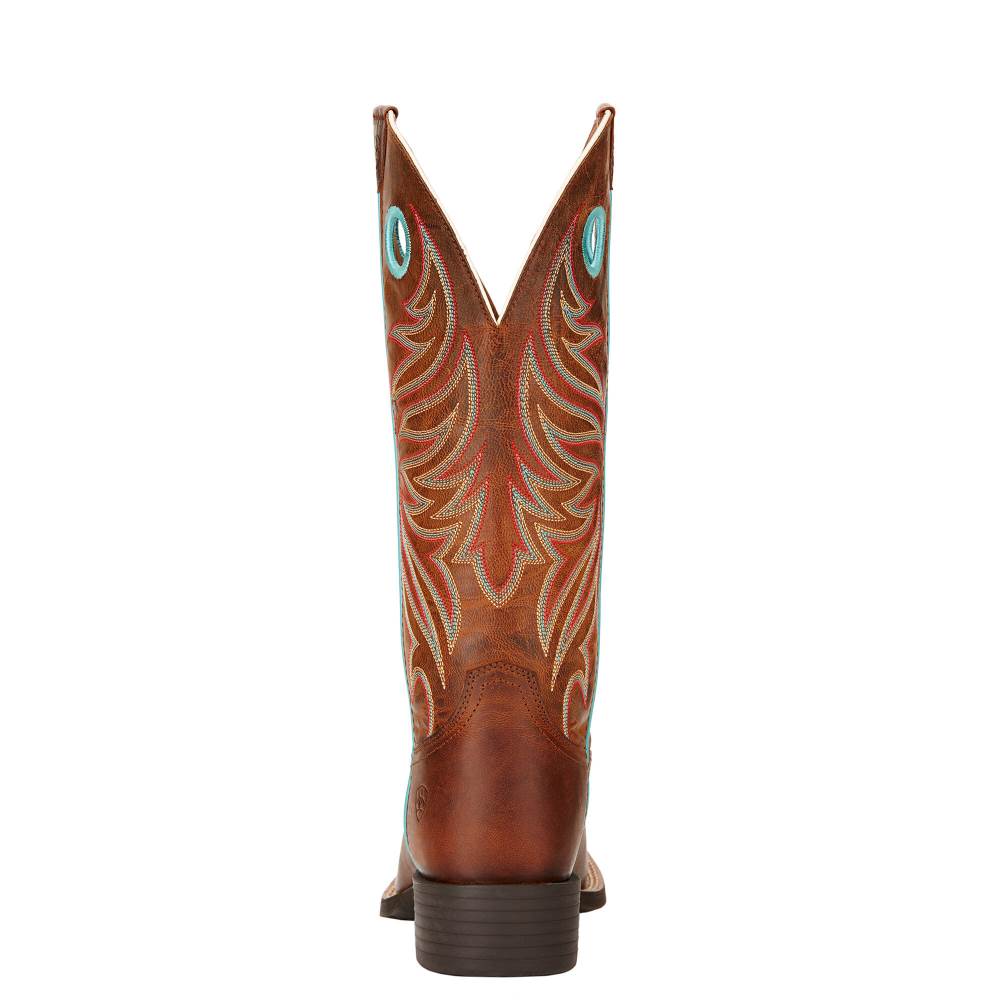 Ariat Round Up Ryder Western Boot - SASSY BROWN