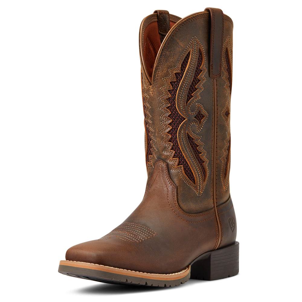 Ariat Hybrid Rancher VentTek 360° Western Boot - DISTRESSED TAN - Click Image to Close