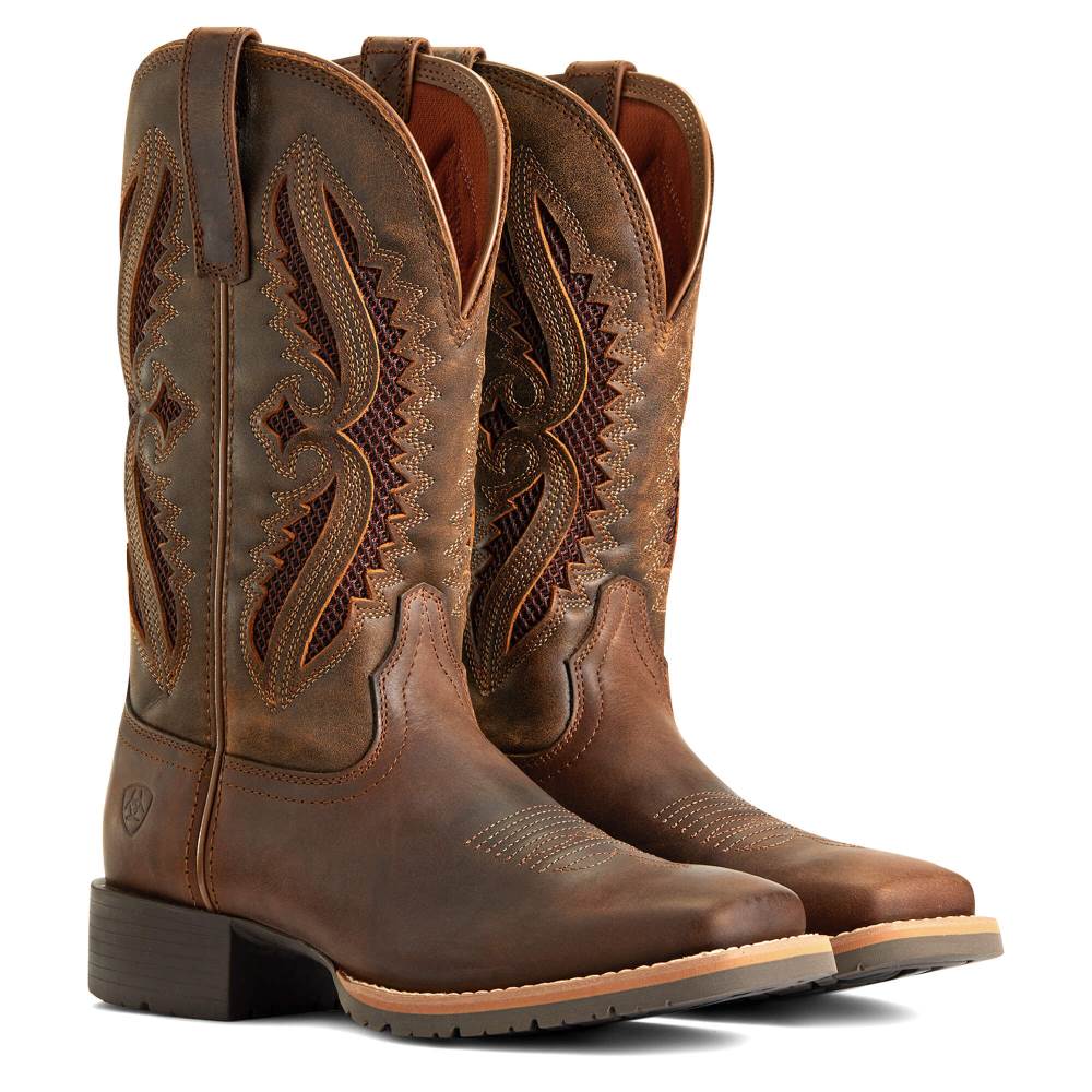 Ariat Hybrid Rancher VentTek 360° Western Boot - DISTRESSED TAN