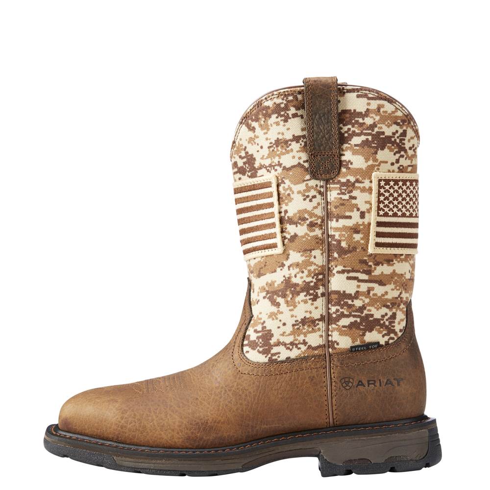 Ariat WorkHog Patriot Steel Toe Work Boot - EARTH/ SAND CAMO