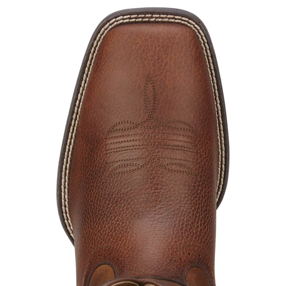 Ariat Sport Wide Square Toe Western Boot - FIDDLE BROWN