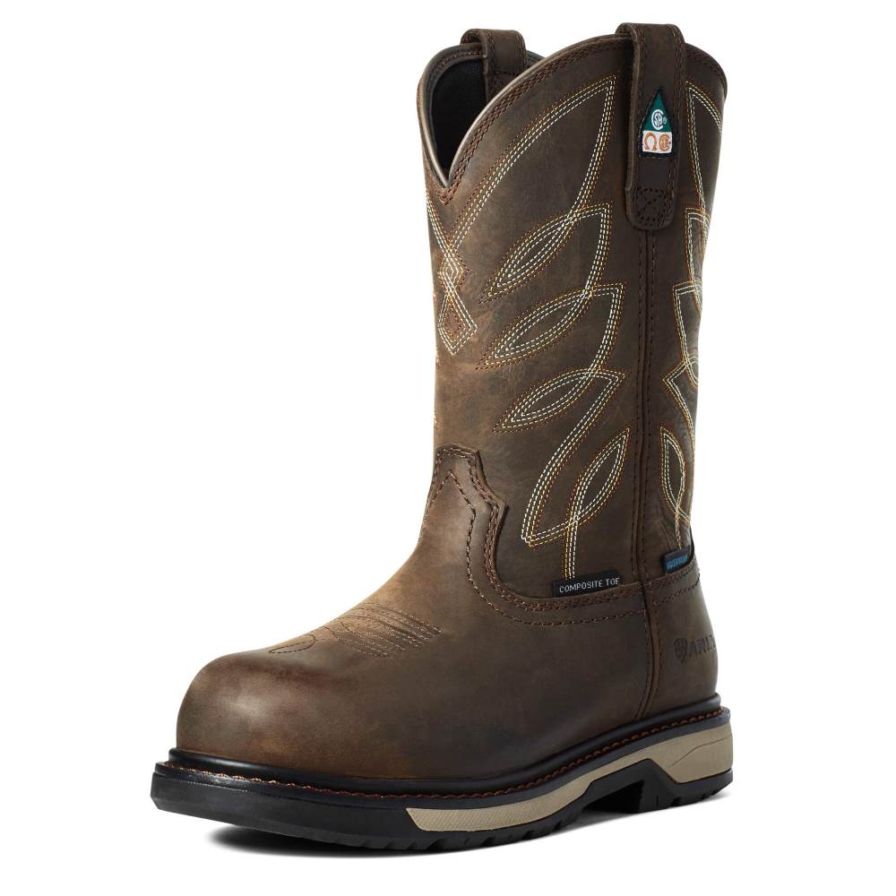 Ariat Riveter CSA Waterproof Composite Toe Work Boot - DARK BROWN