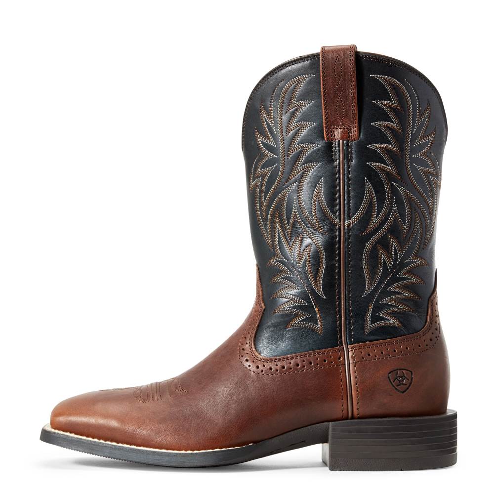 Ariat Sport Wide Square Toe Western Boot - COGNAC CANDY