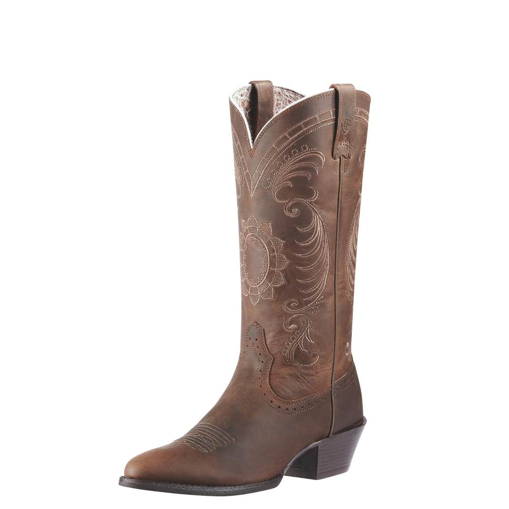 Ariat Magnolia Western Boot - DISTRESSED BROWN - Click Image to Close