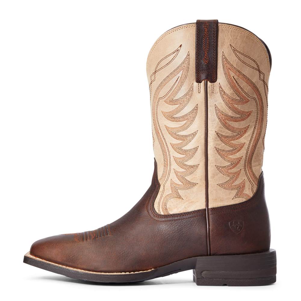 Ariat Amos Western Boot - BARLEY BROWN