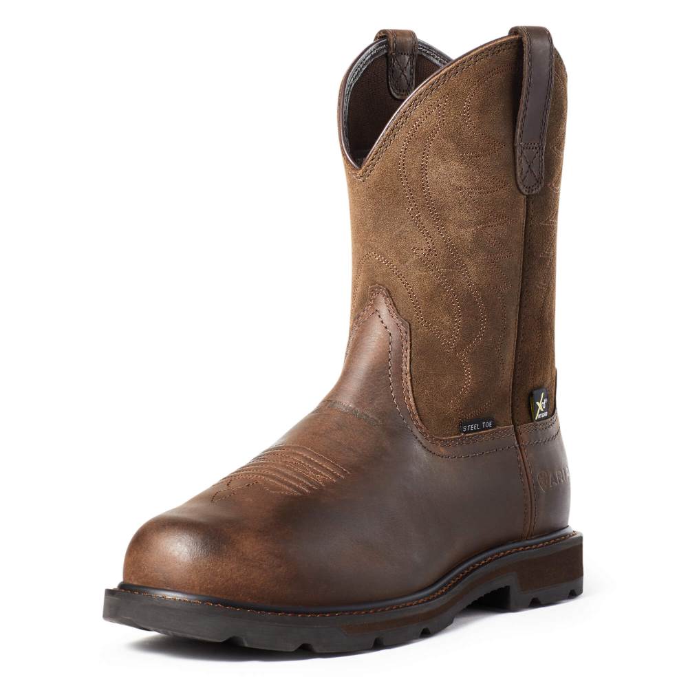 Ariat Groundbreaker MetGuard Steel Toe Work Boot - BROWN - Click Image to Close