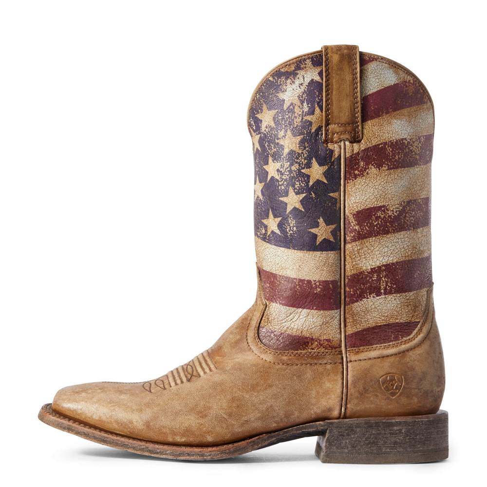 Ariat Circuit Proud Western Boot - NATURALLY DISTRESSED BROWN