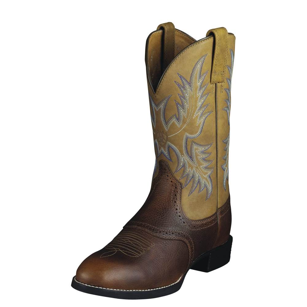 Ariat Heritage Stockman Western Boot - BARREL BROWN - Click Image to Close