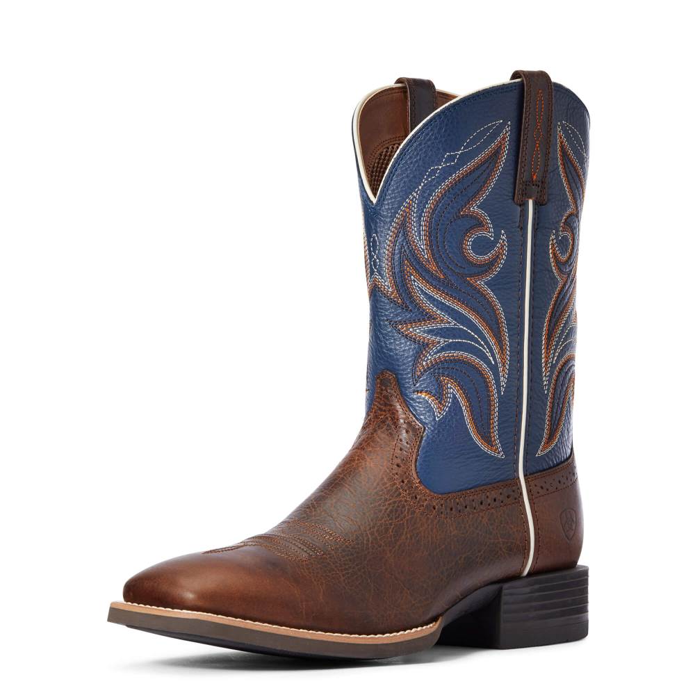 Ariat Sport Knockout Western Boot - DARK WHISKEY - Click Image to Close