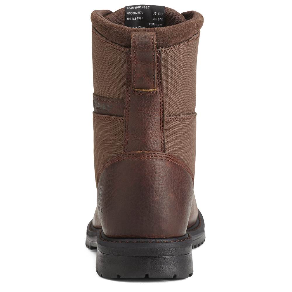 Ariat RigTek 8" Wide Square Toe Composite Toe Work Boot - OILED BROWN