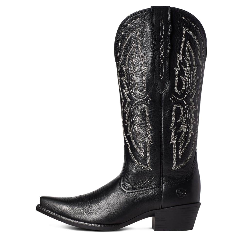 Ariat Heritage X Toe Elastic Wide Calf Western Boot - BLACK