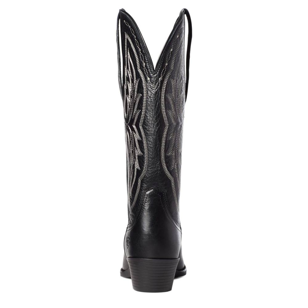 Ariat Heritage X Toe Elastic Wide Calf Western Boot - BLACK