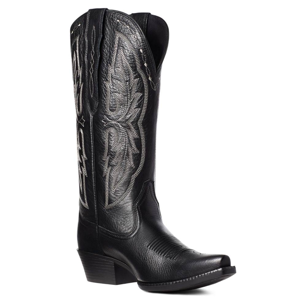 Ariat Heritage X Toe Elastic Wide Calf Western Boot - BLACK